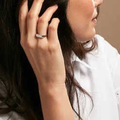 Histoire d'Or Chevalière Dotty Argent Blanc