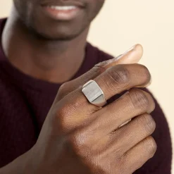 Chevalière Gaspare Argent Blanc-Histoire d'Or Clearance