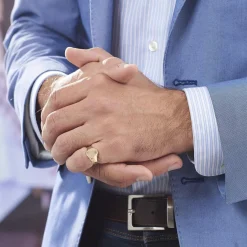 Histoire d'Or Chevalière Gerrard Ovale Diamantee Soleil Or Jaune