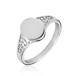 Chevalière Giacoma Argent Blanc-Histoire d'Or Online