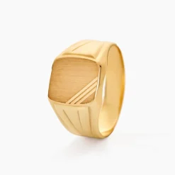 Chevalière Goliath Carree Diamantee Or Jaune-Histoire d'Or Best