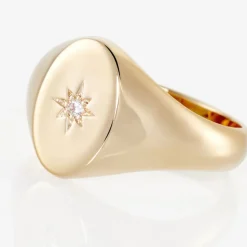 Chevalière Gwennen Plaqué Or Oxyde De Zirconium-Histoire d'Or Online