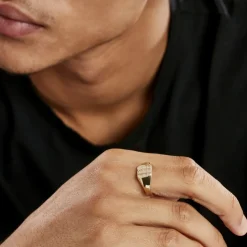 Chevalière Henry Plaque Or Jaune-Histoire d'Or Online