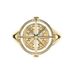 Histoire d'Or Chevalière Jet Plaqué Or Jaune