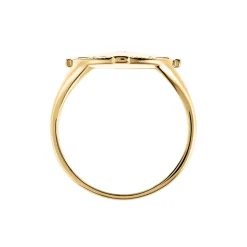 Histoire d'Or Chevalière Jet Plaqué Or Jaune