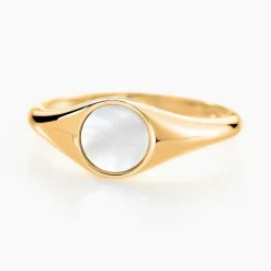 Chevalière Kent Or Jaune Nacre-Histoire d'Or Sale