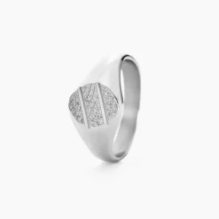 Histoire d'Or Chevalière Kety Argent Blanc