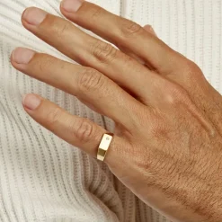 Histoire d'Or Chevalière Leyton Rectangle Or Jaune Oxyde De Zirconium