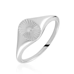 Histoire d'Or Chevalière Liao Argent Blanc