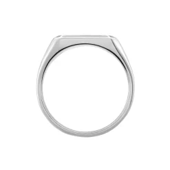 Histoire d'Or Chevalière Manny Argent Blanc