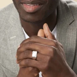 Chevalière Matthieu Argent Blanc-Histoire d'Or