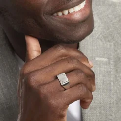 Chevalière Matthieu Argent Blanc-Histoire d'Or