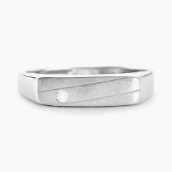 Chevalière Michel Argent Blanc Oxyde De Zirconium-Histoire d'Or Outlet