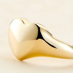 Histoire d'Or Chevalière Philia Acier Doré