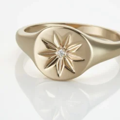 Chevalière Plaqué Or Crepinien Oxyde De Zirconium-Histoire d'Or Clearance