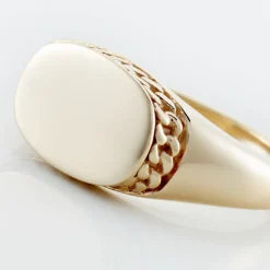 Histoire d'Or Chevalière Plaqué Or Jaune Nail