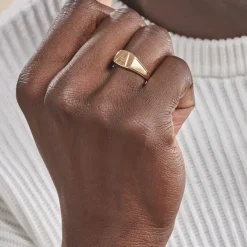 Histoire d'Or Chevalière Plaqué Or Jaune Luciano