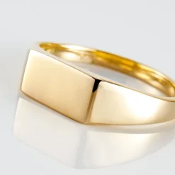 Histoire d'Or Chevalière Plaqué Or Jaune Alfonso