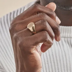 Histoire d'Or Chevalière Plaqué Or Jaune Aureliano