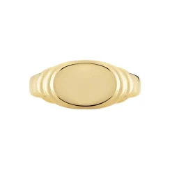 Chevalière Plaqué Or Jaune Eliseo-Histoire d'Or Clearance