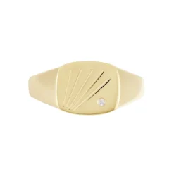 Histoire d'Or Chevalière Plaqué Or Khepri Oxyde De Zirconium