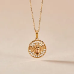 Collier Abelha Plaqué Or Jaune Oxyde De Zirconium-Histoire d'Or Online