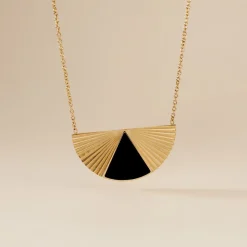 Histoire d'Or Collier Acier Dore Sunshine