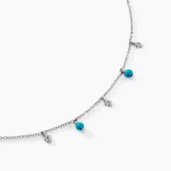Collier Adiva Argent Blanc Turquoise-Histoire d'Or Sale