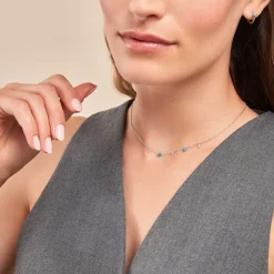 Collier Adiva Argent Blanc Turquoise-Histoire d'Or Sale