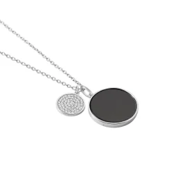 Histoire d'Or Collier Adonya Argent Blanc Céramique Et Oxyde De Zirconium