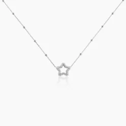 Histoire d'Or Collier Aella Argent Blanc