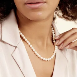 Histoire d'Or Collier Aicha Or Jaune Perle De Culture D'akoya