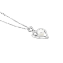 Collier Ainhoa Maille Forçat Argent Blanc Perle De Culture-Histoire d'Or Online