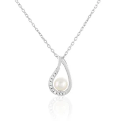 Histoire d'Or Collier Akiko Argent Blanc Perle De Culture Et Oxyde De Zirconium
