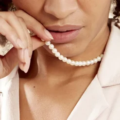 Collier Akoya Or Jaune Perle De Culture D'akoya-Histoire d'Or Hot