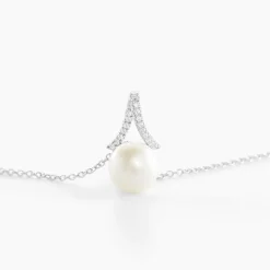 Collier Albine Argent Blanc Perle De Culture Et Oxyde De Zirconium-Histoire d'Or Best