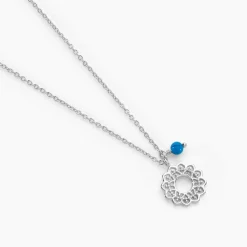 Histoire d'Or Collier Alvie Argent Blanc Turquoise