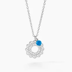 Histoire d'Or Collier Alvie Argent Blanc Turquoise