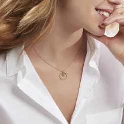 Collier Amalthea Plaqué Or Doré Aventurine Vert-Histoire d'Or New