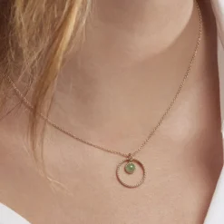 Collier Amalthea Plaqué Or Doré Aventurine Vert-Histoire d'Or New