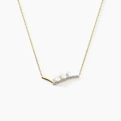 Collier Ambrogio Or Jaune Perle De Culture Oxyde De Zirconium-Histoire d'Or New