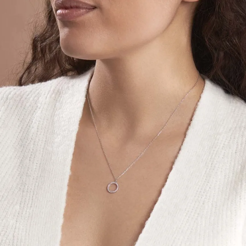 Collier Ambroisie Argent Blanc Oxyde De Zirconium-Histoire d'Or Clearance