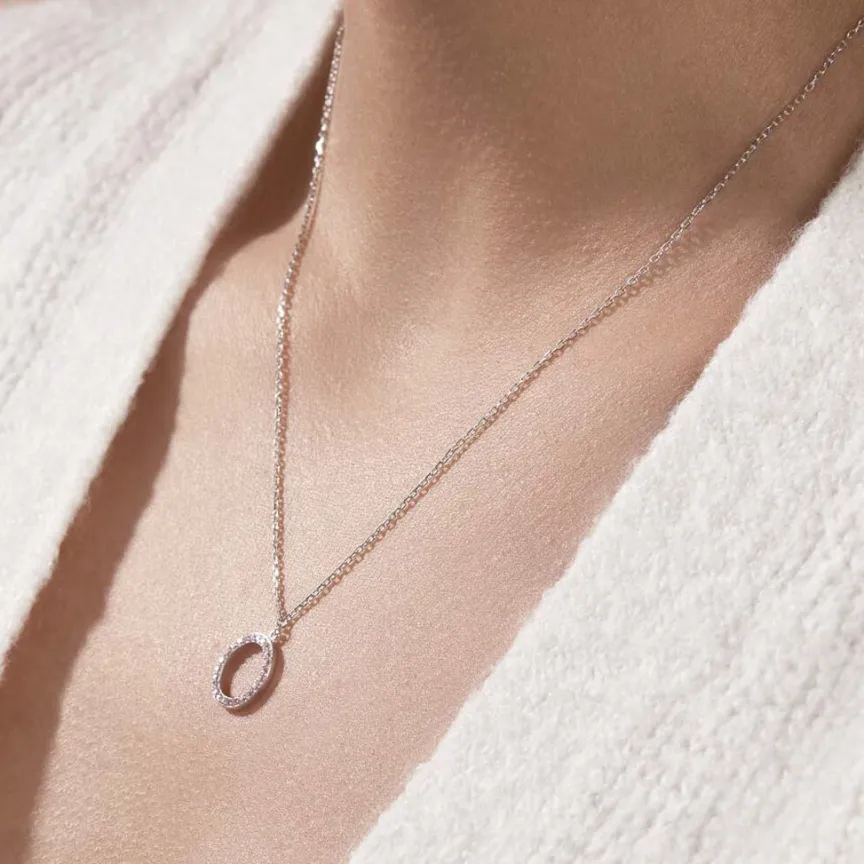 Collier Ambroisie Argent Blanc Oxyde De Zirconium-Histoire d'Or Clearance