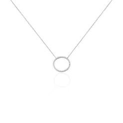Collier Amene Or Blanc Diamant-Histoire d'Or Discount
