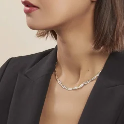 Histoire d'Or Collier Anaiz Argent Bicolore