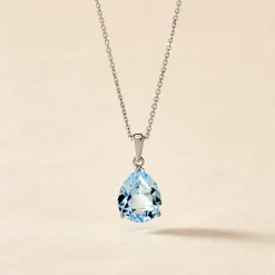 Histoire d'Or Collier Anesa Or Blanc Topaze