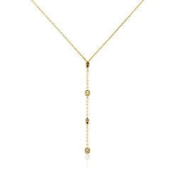 Histoire d'Or Collier Angelica Plaque Or Jaune Oxyde De Zirconium