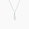 Histoire d'Or Collier Angelika Argent Blanc Pierre De Synthese