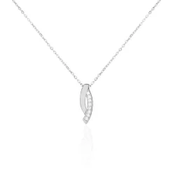 Collier Ange-line Argent Blanc Oxyde De Zirconium-Histoire d'Or Discount