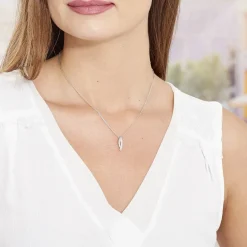 Collier Ange-line Argent Blanc Oxyde De Zirconium-Histoire d'Or Discount